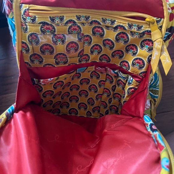 Vera Bradley Provencal Yellow Floral Paisley Backpack - Picture 8 of 10